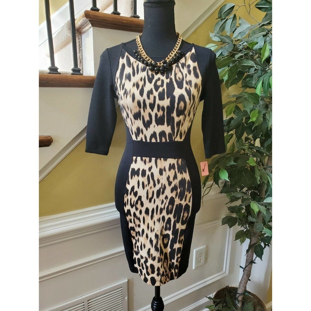Zara W&B Collection Animal‎ Print Dress- Small - Picture 8 of 8